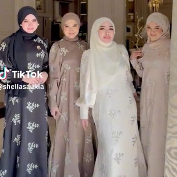 Gambar Shellasaukia Dress STORE Terbaru Raya level up GAMIS FASHION SHOW SS SET HIJAB BONUS LABUBU - Hitam dari ss official shop_NEW undefined Tokopedia