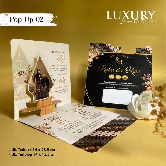 Gambar (50 PCS) UNDANGAN PERNIKAHAN UNIK MEWAH - WEDDING INVITATION POP UP 3D - POP UP 01 dari ashastoreofc undefined 5 Tokopedia