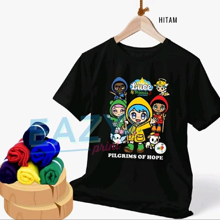 Gambar KAOS LUCE AND FRIENDS MASKOT YUBILEUM YUBELIUM 2025 BAJU SERAGAM KOMUNITAS PAROKI GEREJA KATOLIK - hitam, 4XL dari EAZYPRINT undefined Tokopedia