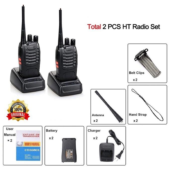 Gambar Walkie Talkie Handy Talky Two Way Radio Black C1 - 2 Unit - 2PCS dari topstar.id undefined Tokopedia