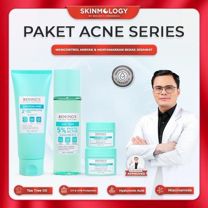 Gambar Bening's New Acne Series benings clinic Rawan Berjerawat niacinamide Bruntusan Berminyak Memudarkan Facial Perawatan Wajah Treatment Muka dari SKINCARE BENING'S INDONESIA undefined Tokopedia