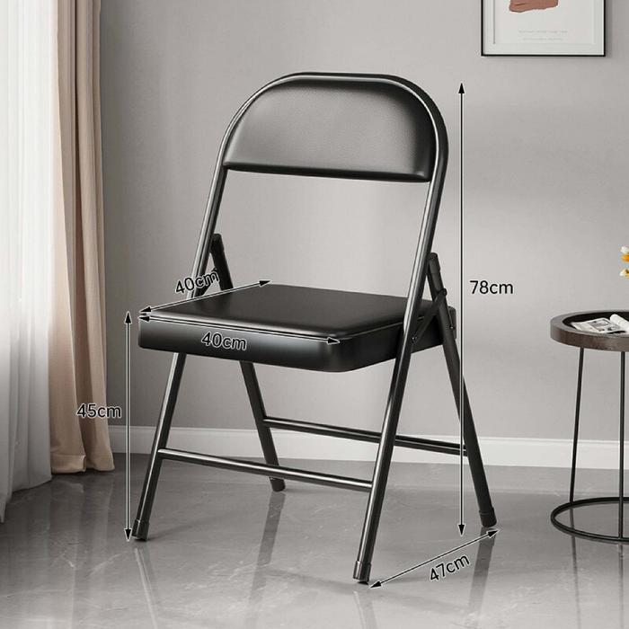 Gambar Dikirim dari Surabaya-Kursi Lipat Portable Kursi Belajar Lipat Kursi Kantor Lipat Kursi Makan Lipat Kursi Kerja outdoor Chairs Furniture - S-Hitam dari FUFUFun Mall undefined Tokopedia