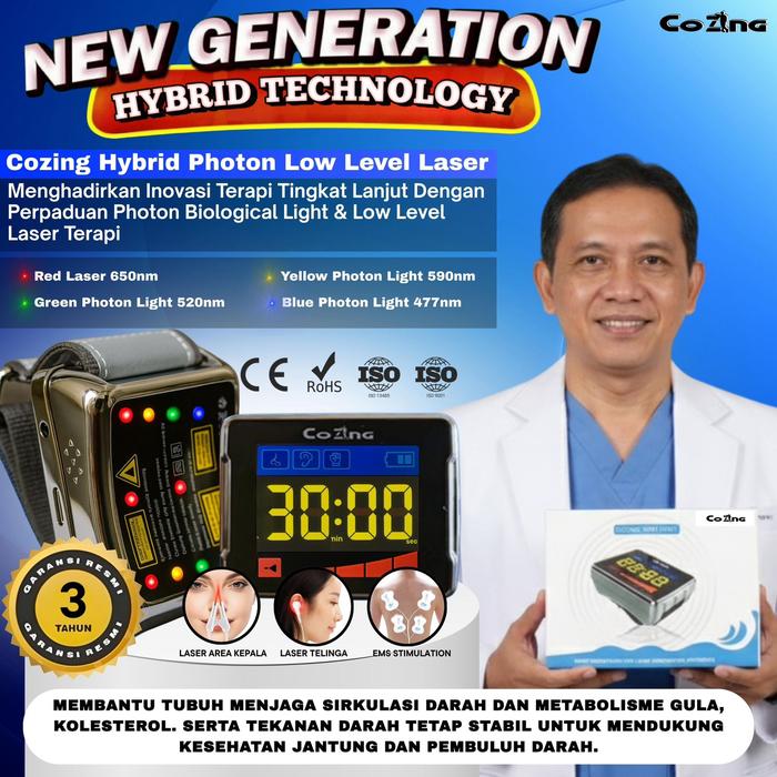 Gambar Cozing Hybrid Photon – Jam Terapi Laser 4 Warna 11 Titik | Teknologi Selevel dr Garansi 3 Tahun Resmi [ NEW ] - Cozing dari Laser Mall OfficialStore undefined Tokopedia