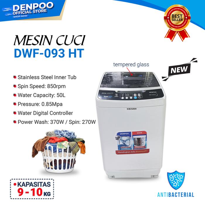 Gambar DENPOO Mesin Cuci 1 Tabung Full Automatic DWF 093 HT dari denpooelectronics undefined Tokopedia