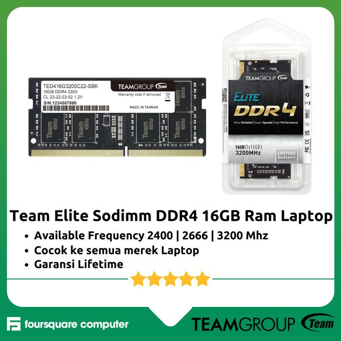 Ddr4 3200mhz Ram Team Elite 8gb Ddr4 2400 Jual Team Elite Sodimm