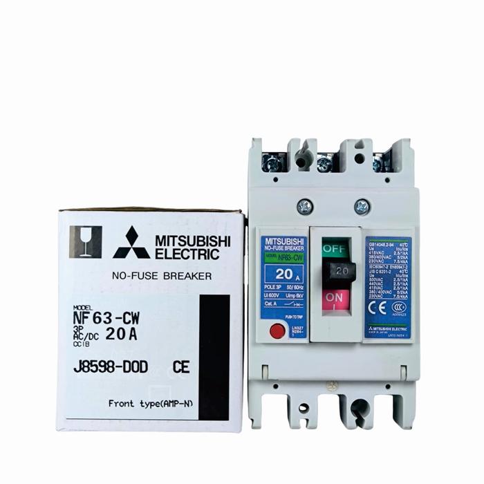 Gambar NFB (NO FUSE BREAKER ) / MCCB 3P MITSUBISHI NF63-CW 16A/20A/25A/32A/40A/50A/63A - 20A dari losstric undefined Tokopedia