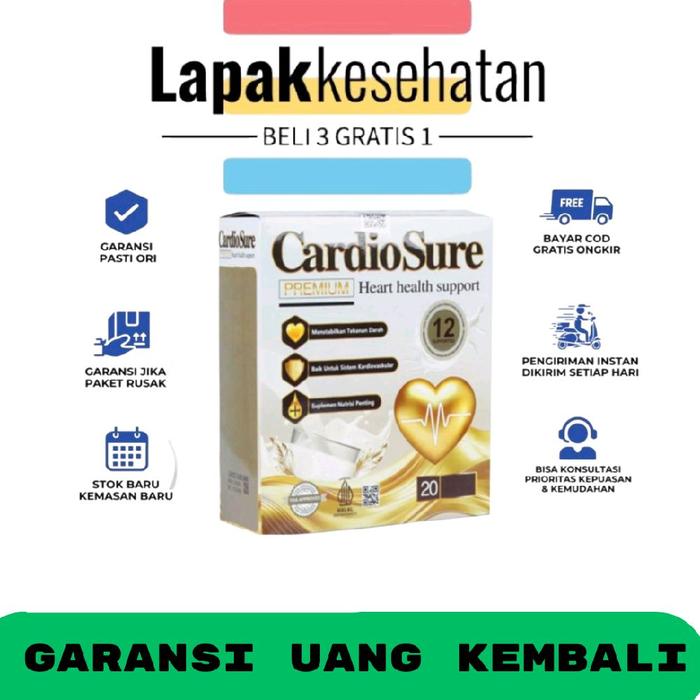 Gambar CARDIOSURE ORIGINAL premium susu bubuk Dewasa 200g  Tinggi serat & omega 3 BPOM dari Lapak kesehatan undefined Tokopedia