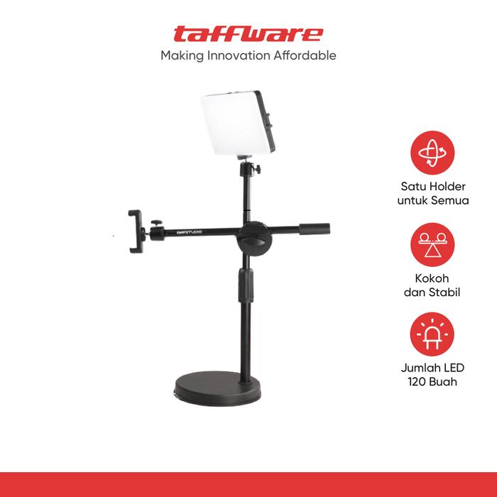 Gambar TaffSTUDIO Lampu Kamera Fill Light Phone Holder Overhead 3in1 Color - ZD15 dari Taffware Official Store undefined Tokopedia
