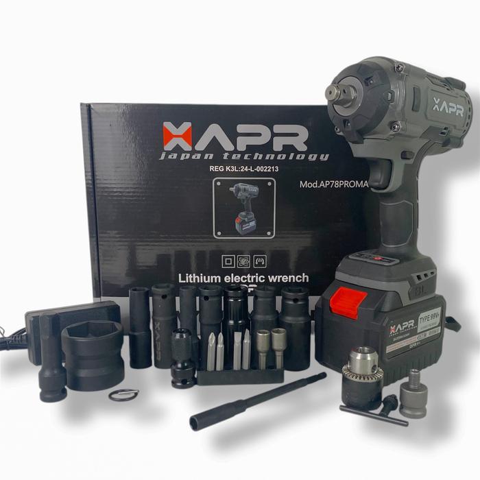 Gambar XAPR Bor Impact JUMBO APR AP78PROMAX 1850NM 1/2INCH Kualitas Di Atas D3walt Garansi Resmi 5 Tahun CVT Edition Baterai 99VF 15Cell LXT dari APR OFFICIAL JAKARTA undefined Tokopedia