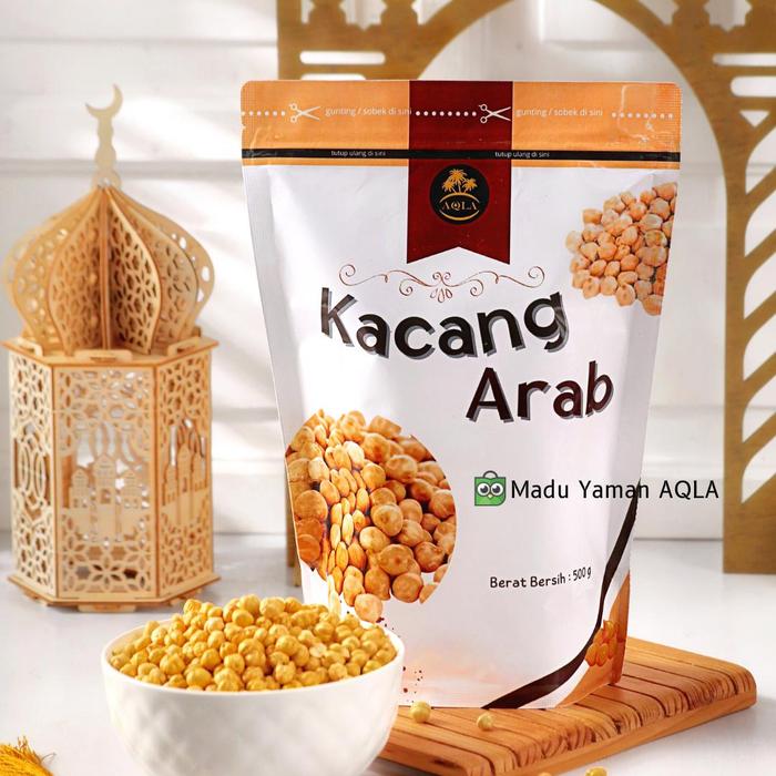 Gambar KACANG ARAB 1 KG GRAM KACANG HUMUS MAKANAN RINGAN CEMILAN SEHAT - 500 gram dari Madu Yaman AQLA undefined Tokopedia
