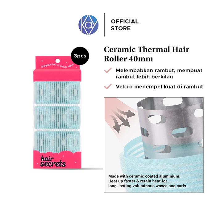 Gambar Hair Secrets Ceramic Thermal Hair Roller / Roll Rambut / Roller Rambut 40mm / Long Black Hair Roller Oval Hair Roller / Foam Roller Rambut /  Roll Rambut Busa Tidur - 3pcs 40mm Ceramic dari Kay Collection Shop_NEW undefined Tokopedia