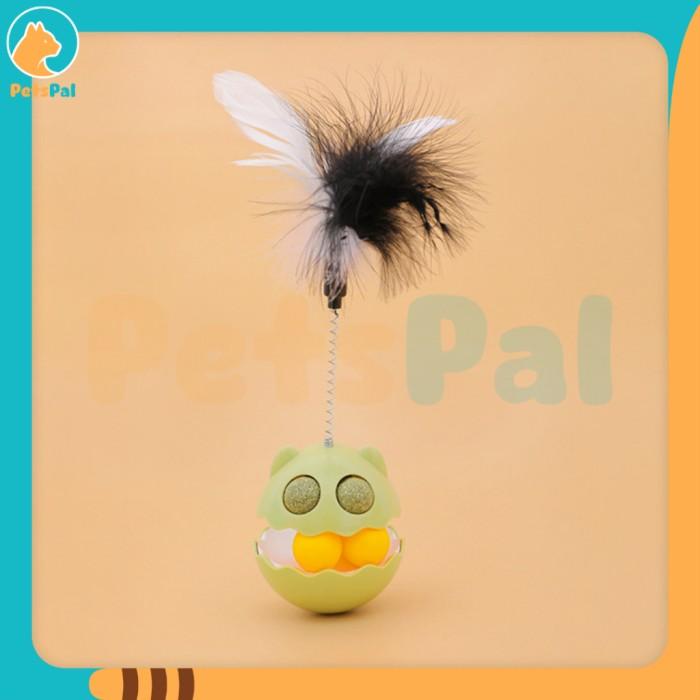 Gambar Mainan Stik Kucing Per Pegas Kuat Interaktif Bulu Lembut Bola Monster Shape Tease Cat Stick Pet Toys - Green Grass dari PetsPal undefined Tokopedia