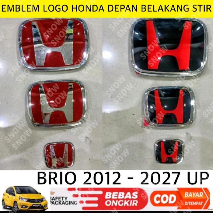 Gambar Emblem Logo Honda Brio 2012 2016 2018 2023 2024 2025 2026 2027 Depan Belakang Stir Hitam Merah Chrome - STIR HITAM, 2012-2017 dari SNOW VARIASI OTO undefined Tokopedia