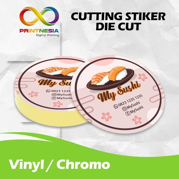Gambar EXPRESS Cetak Stiker DIE CUT A3+ | Vinyl / Chromo Cutting Putus A3+ | Die Cut Label | Print Stiker Vinyl / Chromo Murah - Chromo Glossy, Die Cut dari Printnesia Digital Printing undefined Tokopedia