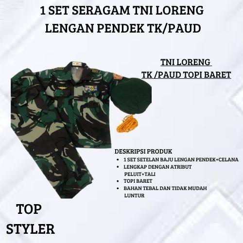 Gambar 1 SET SERAGAM TNI AD ANAK PAUD TK / BAJU SERAGAM TENTARA ANAK LAKI-LAKI DAN PEREMPUAN - TNI BARET HIJAU PDK, S dari topstyler undefined Tokopedia
