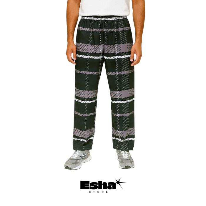 Gambar Esha - Long Pants White Square Printing Fleece 280 gsm Unisex Celana Panjang Printing Cewek Cowok Buat Santai Fit Karet shuffle indo - White Square, XL dari ESHA STOREEE undefined Tokopedia