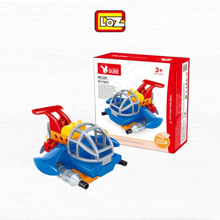 Gambar DUBIE 230 Mini Fighter / Balok Pesawat | DIY Brick Block Mainan Balok Building Montessori dari LOZ INDONESIA undefined Tokopedia