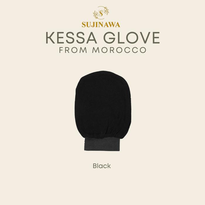Gambar Sujinawa Exfoliating Kessa Glove From Morocco - Bath Glove Sarung Tangan Eksfoliasi - Sarung Tangan Scrub untuk Mengangkat Kulit Mati - Hammam Scrub Mitt Exfoliating Bath - Black dari Sujinawa Nature undefined Tokopedia
