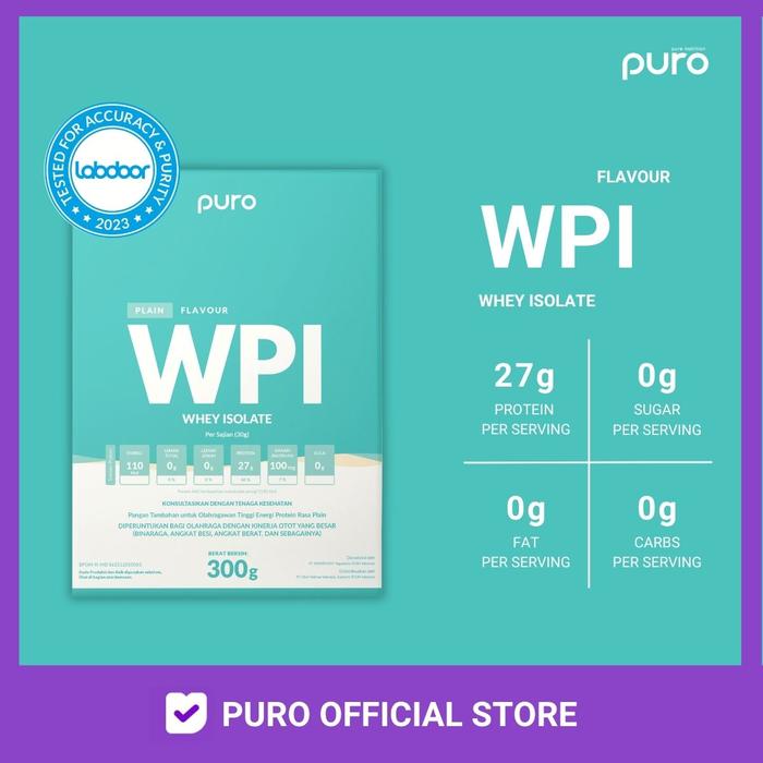 Gambar PURO ISOPRO WPI 90 Whey Protein Isolate 1.2Kg - Plain dari Puro Indonesia undefined Tokopedia