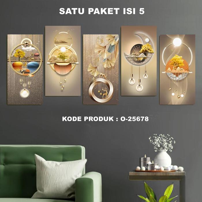 Gambar Set Hiasan Dinding isi 5 Tema Lampu Mewah Pajangan Emas Aesthetic Dekorasi Rumah Elegan Minimalis Paper Kado - O-25678 dari HomeProject undefined Tokopedia