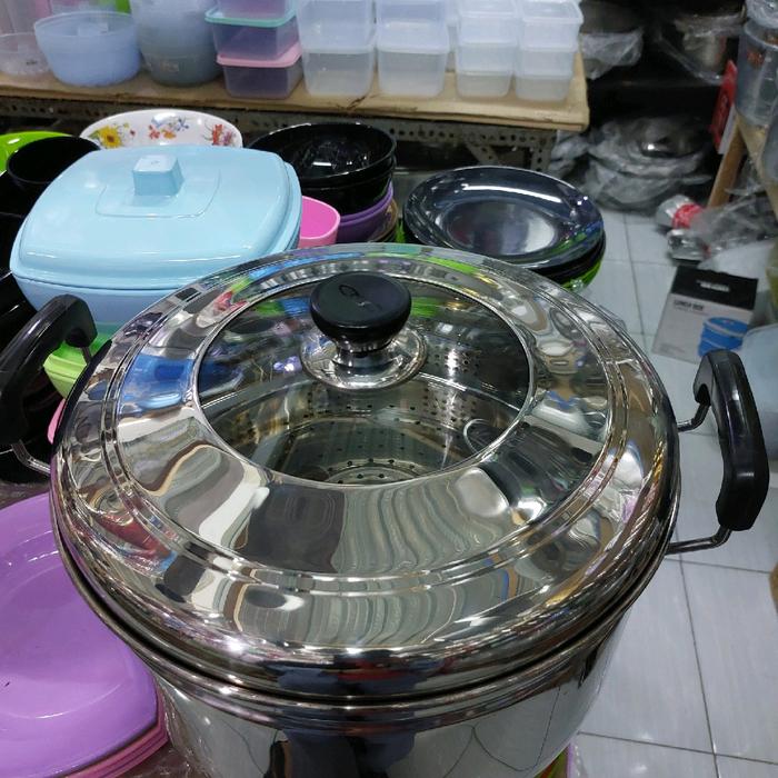 Gambar kukusan stainless / kukusan calipso 30 cm dari Putriabah undefined Tokopedia
