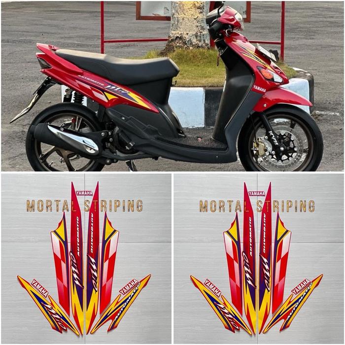 Gambar STICKER STRIPING LIS LIST BODY MOTOR YAMAHA MIO SPORTY TAHUN 2004 2005 FULL SET - Merah dari Mortal Striping undefined Tokopedia