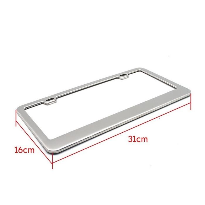 Gambar 【OTTOID】2pcs Frame Plat Nomor Mobil Frame Plat Nomor Kendaraan Bahan Stainless Car - Perak dari ottoid_NEW undefined Tokopedia