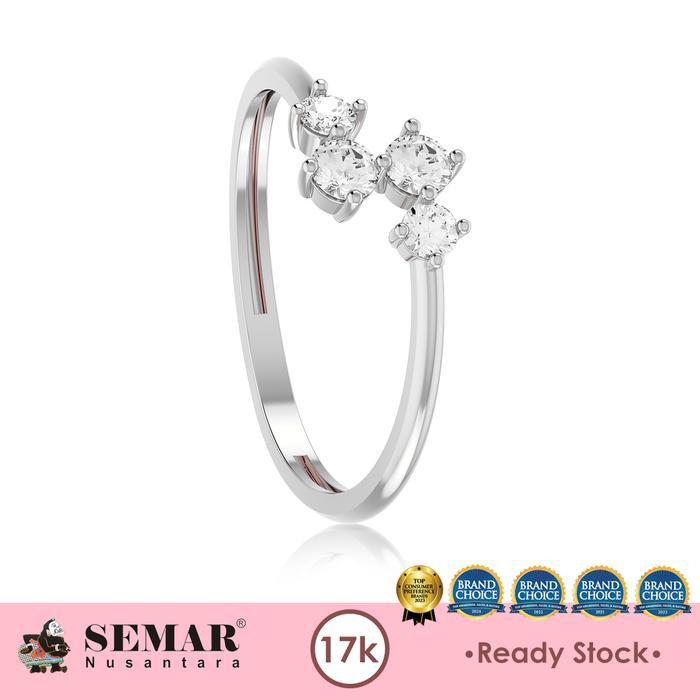 Gambar Cincin Emas Alexsa White Gold 17K Semar Nusantara - 10-11 dari Semar Nusantara undefined Tokopedia