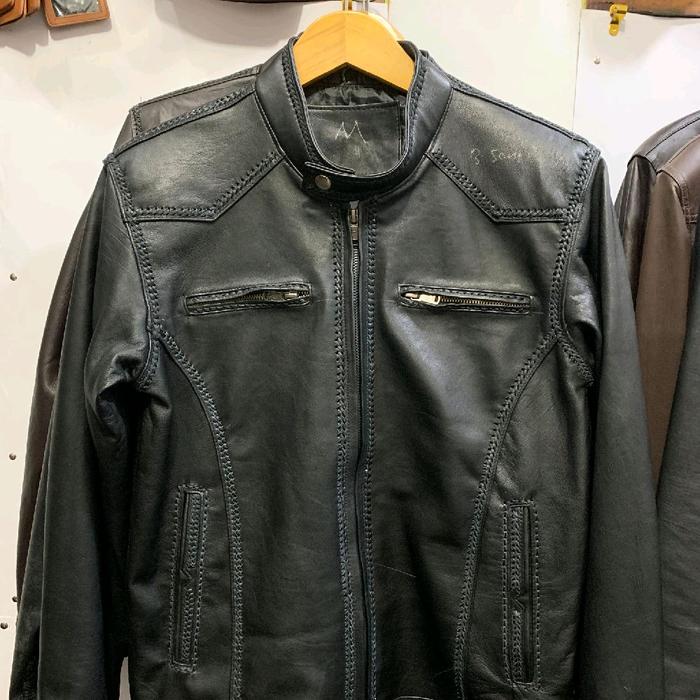 Gambar Jaket Kulit Asli Domba Garut Sukaregang Model Sulam Garut - HITAM, S dari Al Fath Stall_NEW undefined Tokopedia