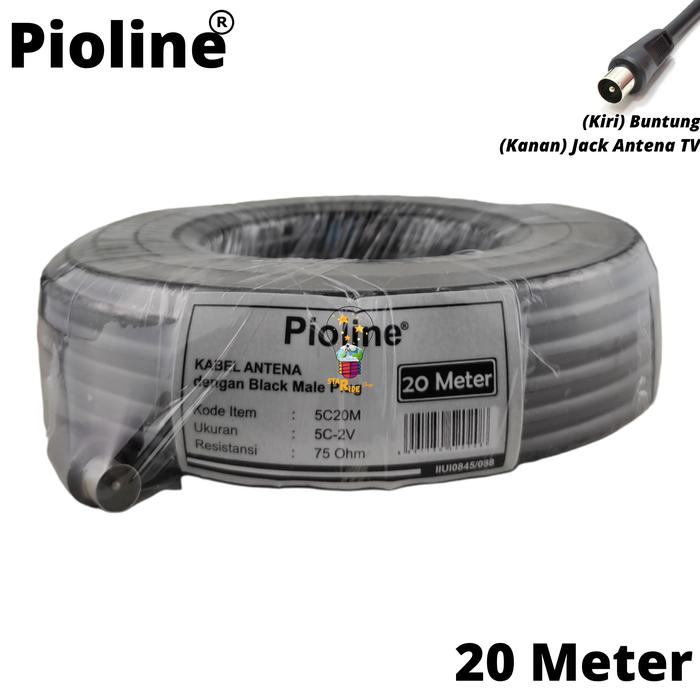 Gambar Pioline Paket Kabel Antena TV Digital Televisi Antenna Coaxial Cable RG6 5C 2V 75 Ohm Jadi 20 Meter Dengan Konektor Colokan Jack Cowok Male Plug Connector dari Staride Shop undefined Tokopedia