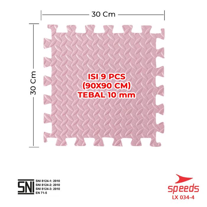 Gambar SPEEDS Matras Evamat 30x30 9pcs Alas Lantai Puzzle Playmat Karpet Warna Polos LX 034-9 - -4 PINK 30x30cm dari Calary Toys undefined Tokopedia