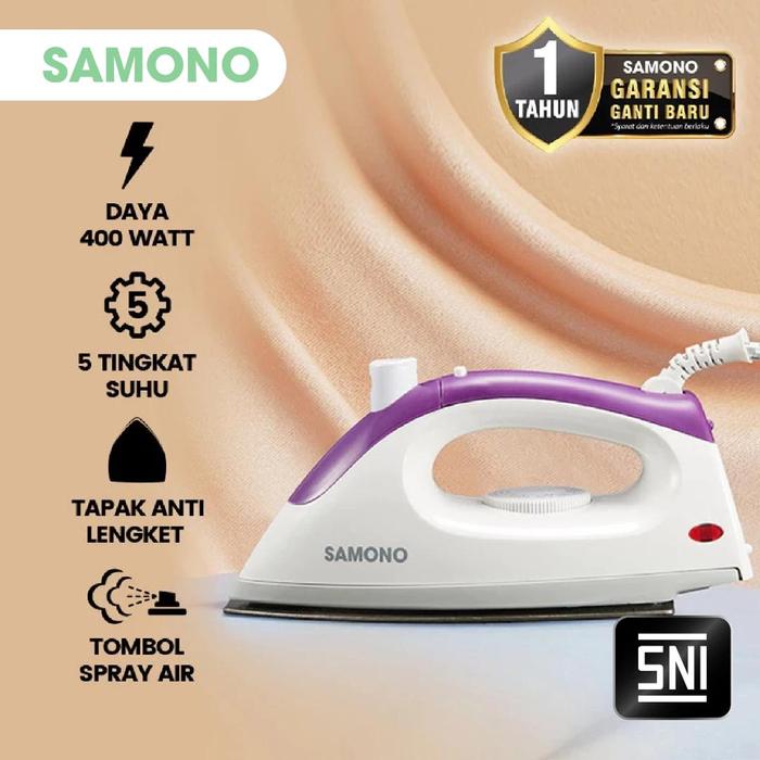Gambar 【GREBEK GUDANG SUANVINZLIE】 SAMONO SW-IRS400 Setrika Baju Gosokan Dengan Spray 400 Watt 2in1 dari Samono Indonesia undefined Tokopedia