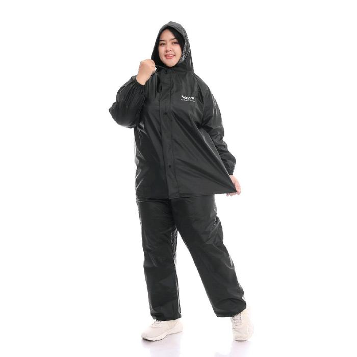 Gambar Jas Hujan JUMBO Pria Wanita By MWS 3XL/4XL .BB Max 120 kg. Waterproof Hijau - Hitam, 3XL/4XL JUMBO dari OWNER MWS.997 undefined Tokopedia