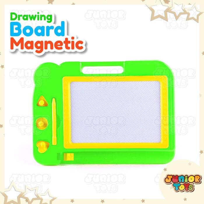 Gambar Papan Tulis Kecil Magnet Anak Drawing Board Mini Mainan Edukasi Magnetic Education Toys - Kotak - Orange dari Junior Toys undefined 2 Tokopedia