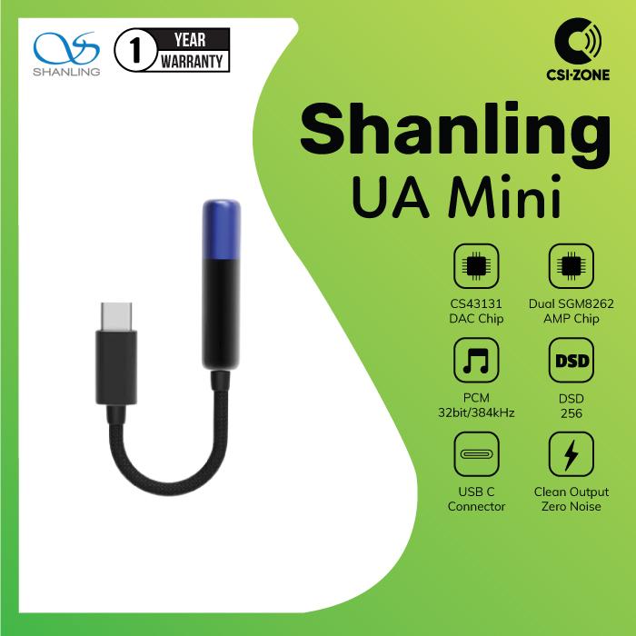 Gambar Shanling UA Mini CS43131 Portable Dongle USB C to 3.5mm DAC / Amplifier - Black Blue dari CSI-ZONE undefined Tokopedia