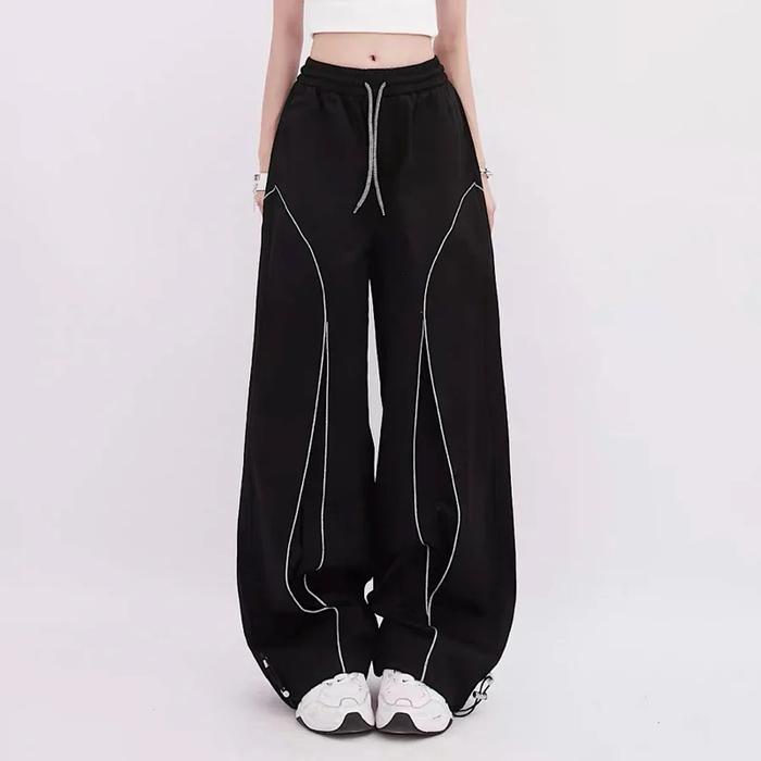 Gambar Csid - Track Baggy Pants | celana baggy | celana panjang | celana bahan | celana menyala - Hitam, M dari Chimmyshopid_NEW undefined Tokopedia