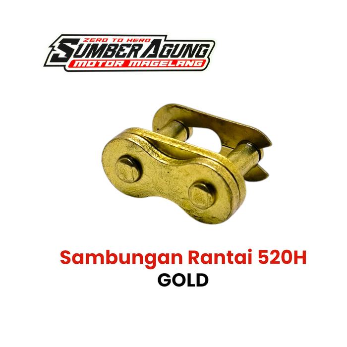 Gambar SAMBUNGAN RANTAI UKURAN 520H GOLD HITAM TIGER R25 NINJA 250 CBR250RR - GOLD dari Sumber Agung Motor undefined Tokopedia