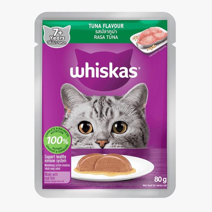 Gambar Whiskas Senior Pouch Rasa Tuna 80g dari Home petshop pontianak undefined Tokopedia