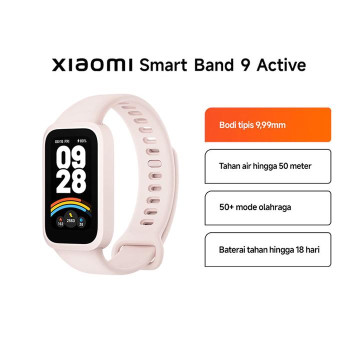 Gambar Jam Tangan Unisex Xiaomi Smart Band 9 Active 8100176519 Smartwatch Digital Dial Pink Rubber Strap dari Machtwatch Indonesia undefined Tokopedia