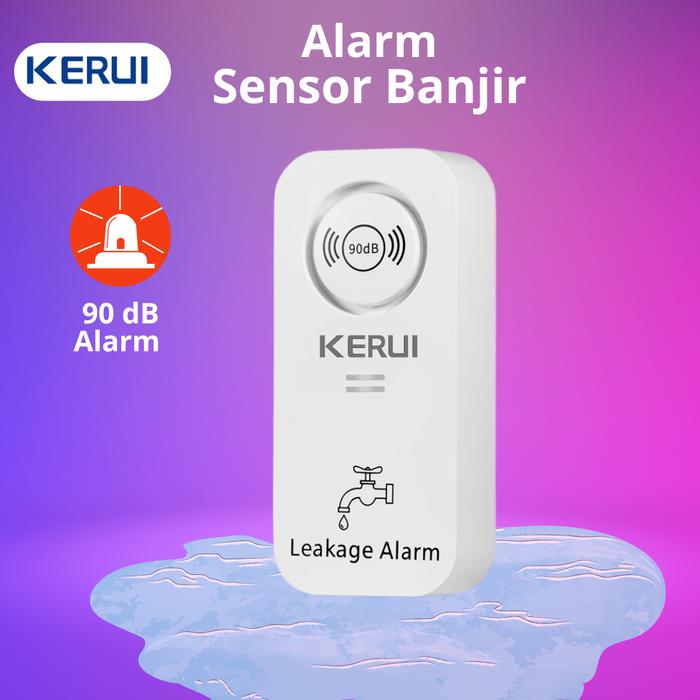 Gambar KERUI Alarm Sensor Banjir deteksi kebocoran Alarm bocor Air water detection - Sensor Banjir KR-1 Non-WiFi  dari Asyam Weiseman undefined Tokopedia