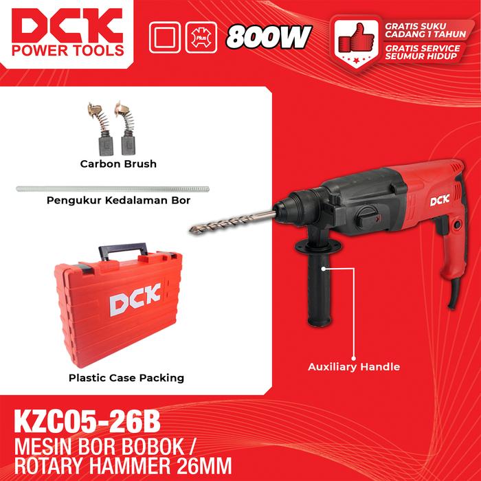 Gambar DCK Mesin Bor Bobok / Rotary Hammer 26mm / Mesin Bor Bobok Beton 26 mm KZC05-26B dari DCK Power Tools Indonesia undefined Tokopedia