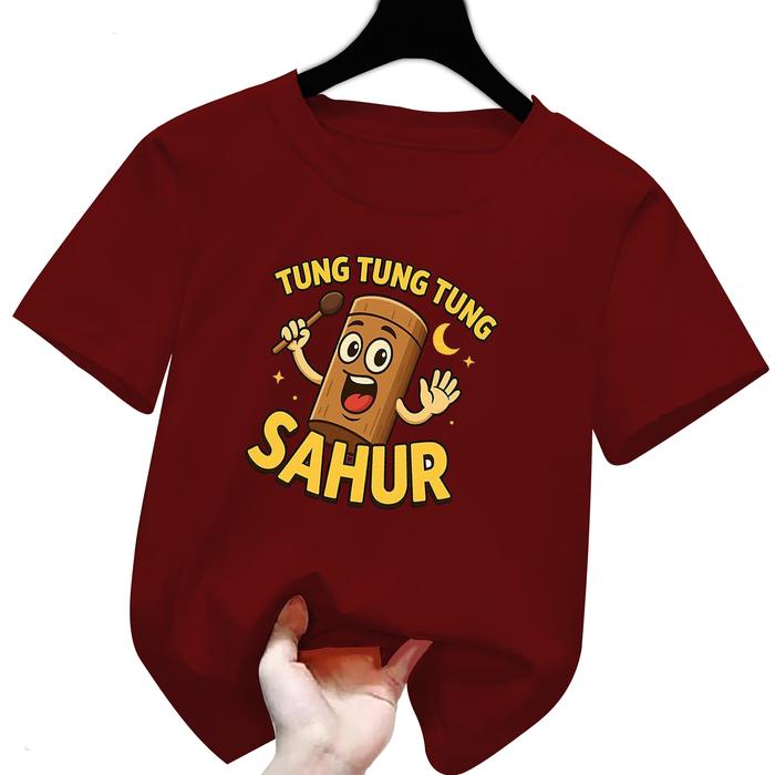 Gambar BAJU ANAK ANOMALI TUNG TUNG TUNG SAHUR TERMURAH SABLON DTF PRINTING UMUR 1-12 TAHUN - MARUN, XS dari @RATU KAOS undefined Tokopedia