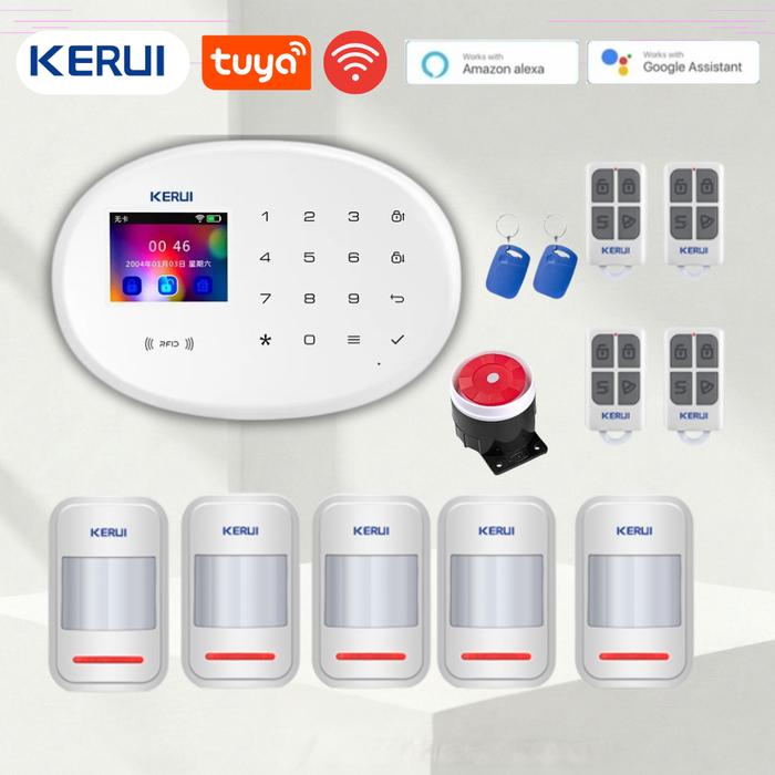Gambar KERUI Alarm Sirine W20 GSM WiFi RFID Sistem Keamanan Rumah Sensor Anti Maling - Paket 13 dari KERUI Official Store Kab. Bekasi Tokopedia