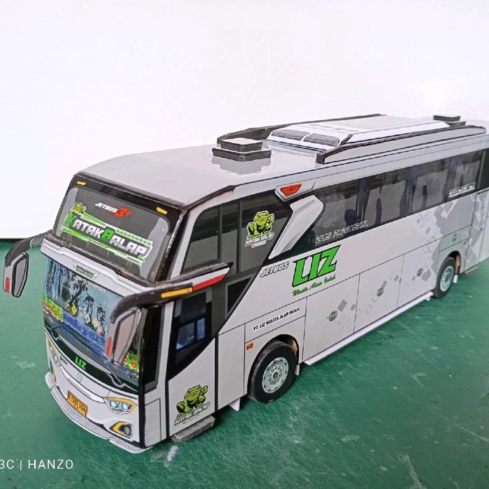 Gambar Miniatur Bus Katak Balap Liz Wisata Alam Indah JB3 set hadiah pajangan lampu Ban Toy mainan basuri - Non Lampu dari Athan Project undefined Tokopedia