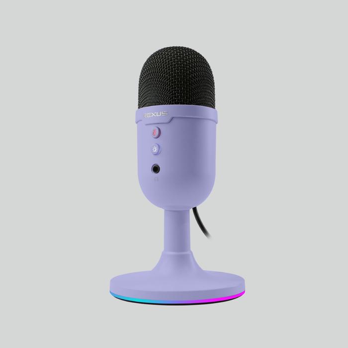 Gambar Rexus RGB Microphone XORA II: Mikrofon Gaming RGB Condenser Tilt-able, Suara Jernih untuk Streaming & Podcast - Purple dari Rexus Official Shop undefined Tokopedia