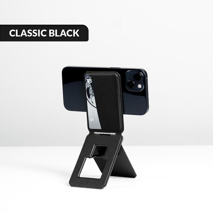 Gambar Uneed Magsafe Phone Tripod Stand with Card Wallet - UPH916 - CLASSIC BLACK dari Uneed Indonesia undefined Tokopedia