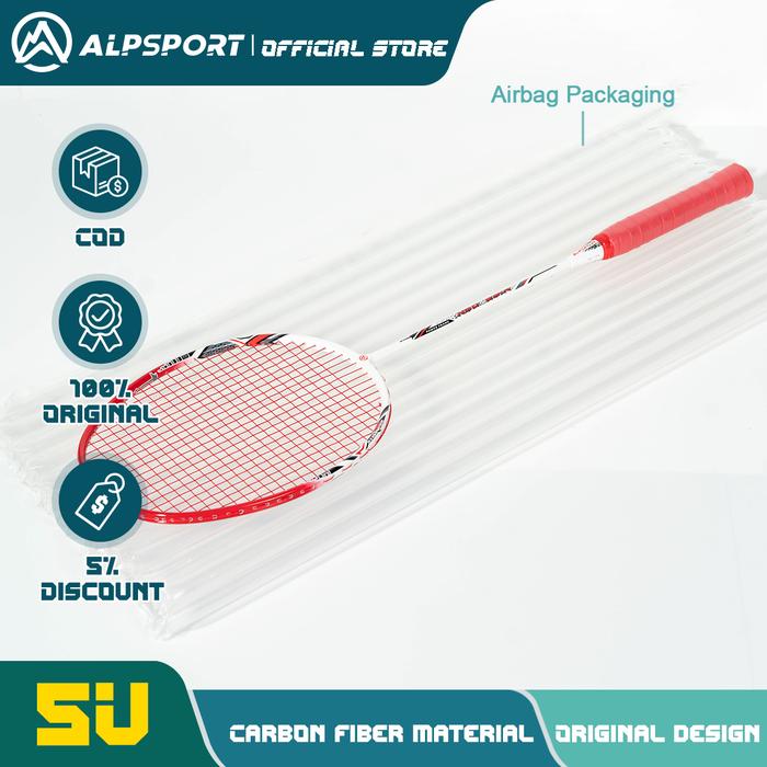 Gambar 【Pengiriman Lokal】【COD】ALPSPORT ID 5U Ultra Light Balanced Badminton Racket Max 30lbs T800 Professional Badminton Racket Fast Rebound Shaft 100% Full Carbon 100% original Student Beginner Advanced Available Spot goods Hot sale COD - 1pcs dari ALPSPORT SHOP ID undefined Tokopedia
