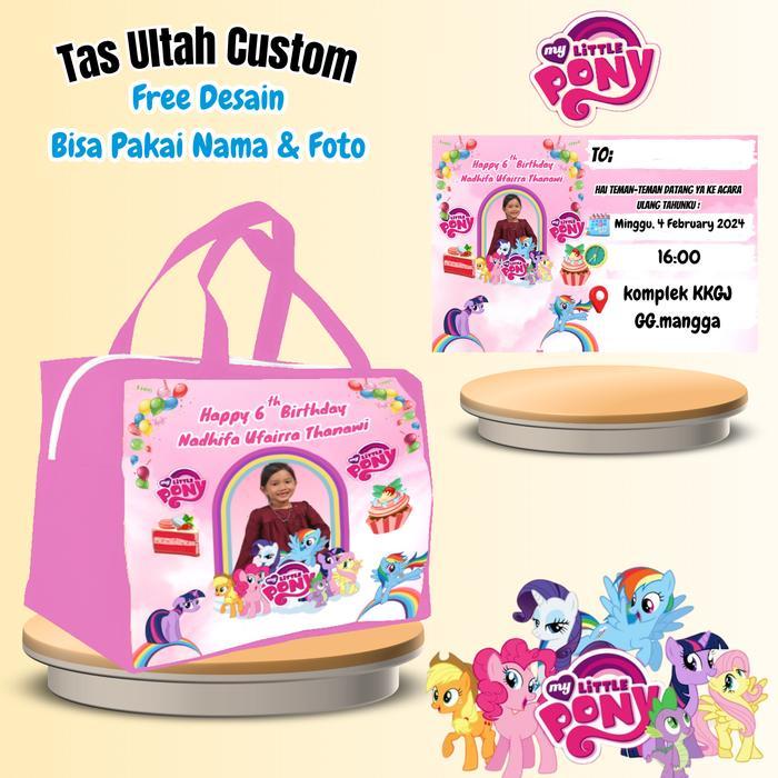 Gambar PREMIUM 100 Tas & 100 Free Undangan Ulang Tahun Anak Cewek Cowok Custom Desain Pakai Nama Foto Ukuran 20x25x14 25x20x14 - Pink, Tas Resleting Selempang dari Hussein Mamba Double undefined Tokopedia
