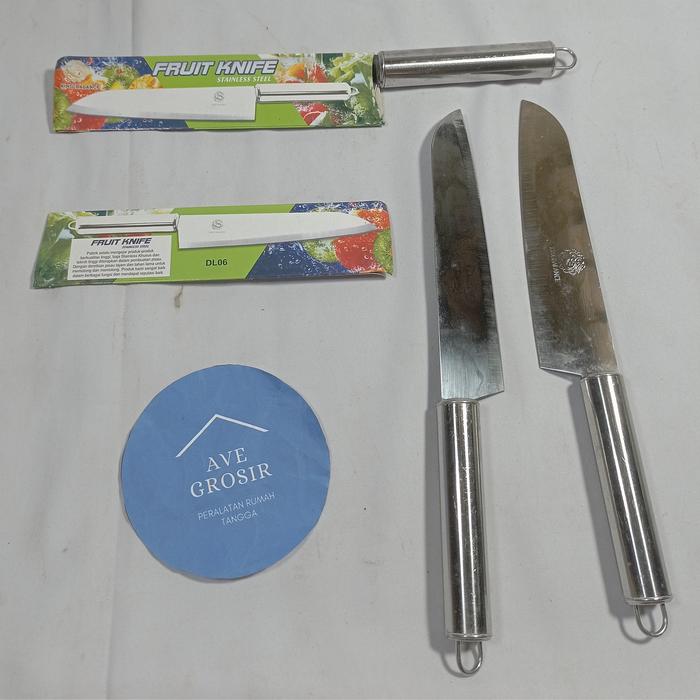Gambar PISAU FULL STAINLESS GAGANG BULAT TERUSAN DAPUR SAYUR BUAH DAGING SERBAGUNA - DL07 dari AVE GROSIR undefined 3 Tokopedia