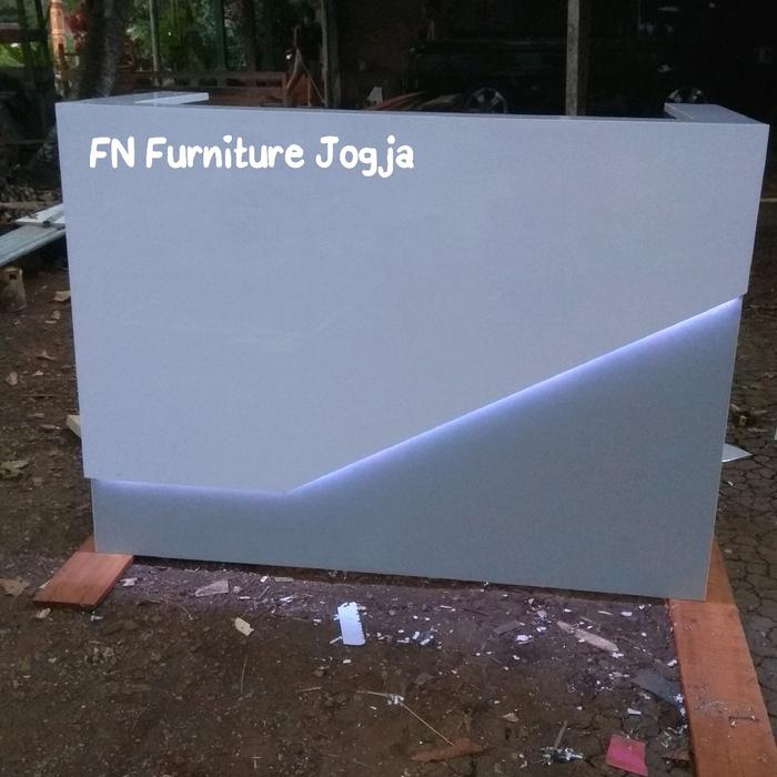 Gambar Meja kasir full hpl bisa custom dengan bahan multiplek tebal dari FN FURNITURE JOGJA2 undefined Tokopedia